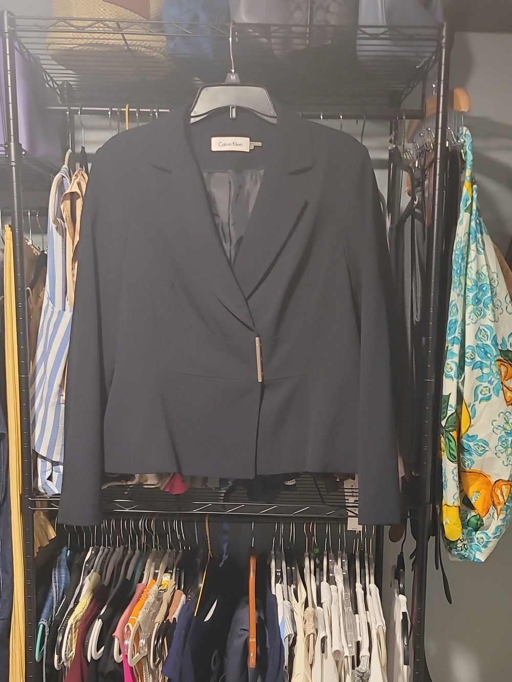 5 For $25 Calvin Klein Black Single-Button Blazer